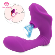 SacKnove Erotic Female Orgasm Dildo Massage Nipple Pussy Stimulator Suck Clit Breast Vagina Sex Toy Clitoris Sucking Vibrator